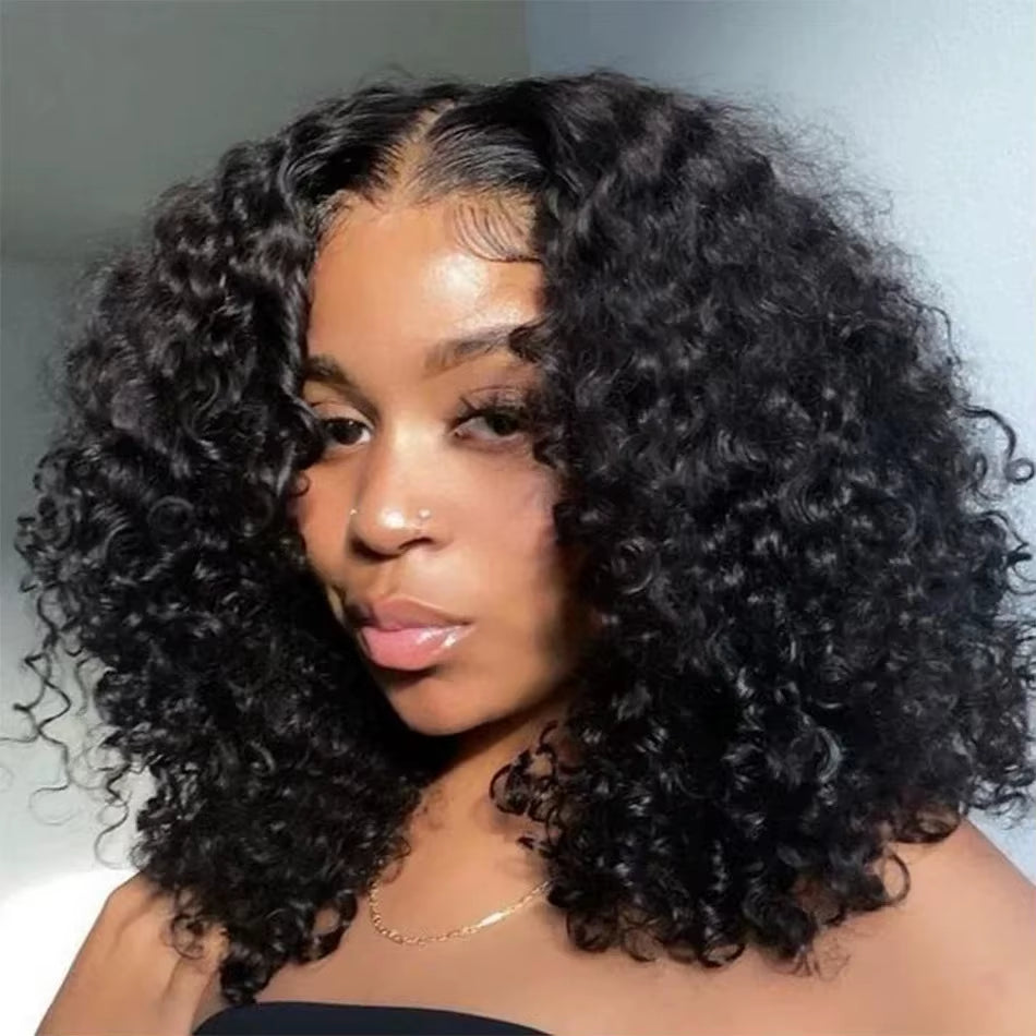 Short Bob Lace Frontal Wig Human Hair 13X4 Deep Wave 180% Density Lace Front Wigs Short Bob Wig Human Hair Lace Frontal Wigs