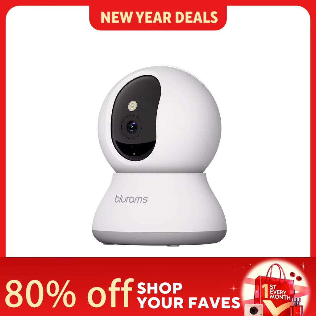 Blurams Indoor Security Camera 2K, Home Security Camera for Dog/Elder, Security Camera with One-Touch Call Update A31S-2Pc
