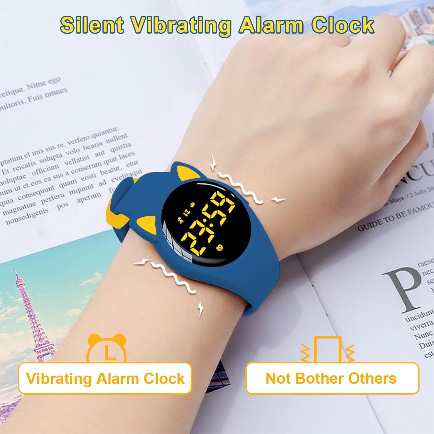 Fitness Tracker Pedometer Watch, No App No Phone Required, USB Charge 1 Hour for 20 Days Use, IP68 Waterproof Digital Watch with Alarm Clock Timer Distance Step Tracker for Kid Teen Boys Girls