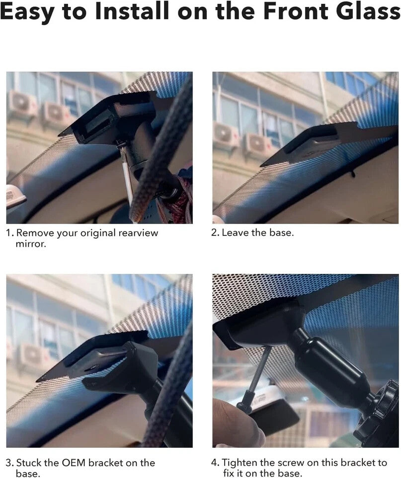 WOLFBOX G840S Mirror Dash Cam Rear View Bracket Dash Camera Front and Rear