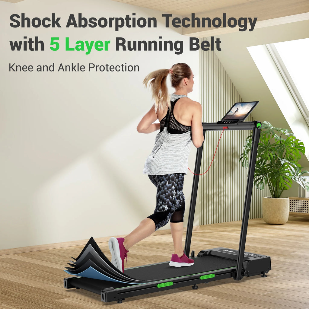 2 in 1 Walking Pad for Home/Office,Folding Treadmill 2.5Hp, under Desk Treadmill with Remote,0.6-7.6Mph