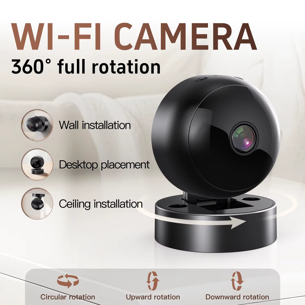 1080P HD Mini 2.4G Wifi Security Camera Smart Wifi Surveillance with 2 Way Audio Infrared Night Vision Security Camera
