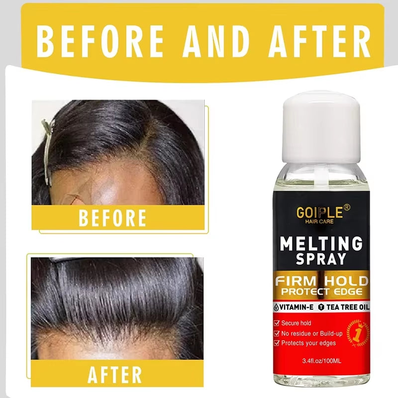 Wig Installation Kit Set for Lace Wig Install Sweat-Resistant Lace Tint Mousse Firm Hold Melting Spray Lace Wig Glue for Wigs