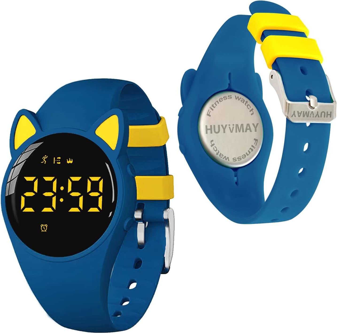 Fitness Tracker Pedometer Watch, No App No Phone Required, USB Charge 1 Hour for 20 Days Use, IP68 Waterproof Digital Watch with Alarm Clock Timer Distance Step Tracker for Kid Teen Boys Girls