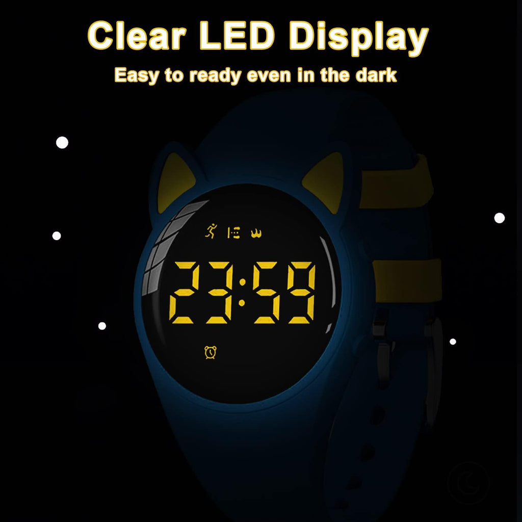 Fitness Tracker Pedometer Watch, No App No Phone Required, USB Charge 1 Hour for 20 Days Use, IP68 Waterproof Digital Watch with Alarm Clock Timer Distance Step Tracker for Kid Teen Boys Girls