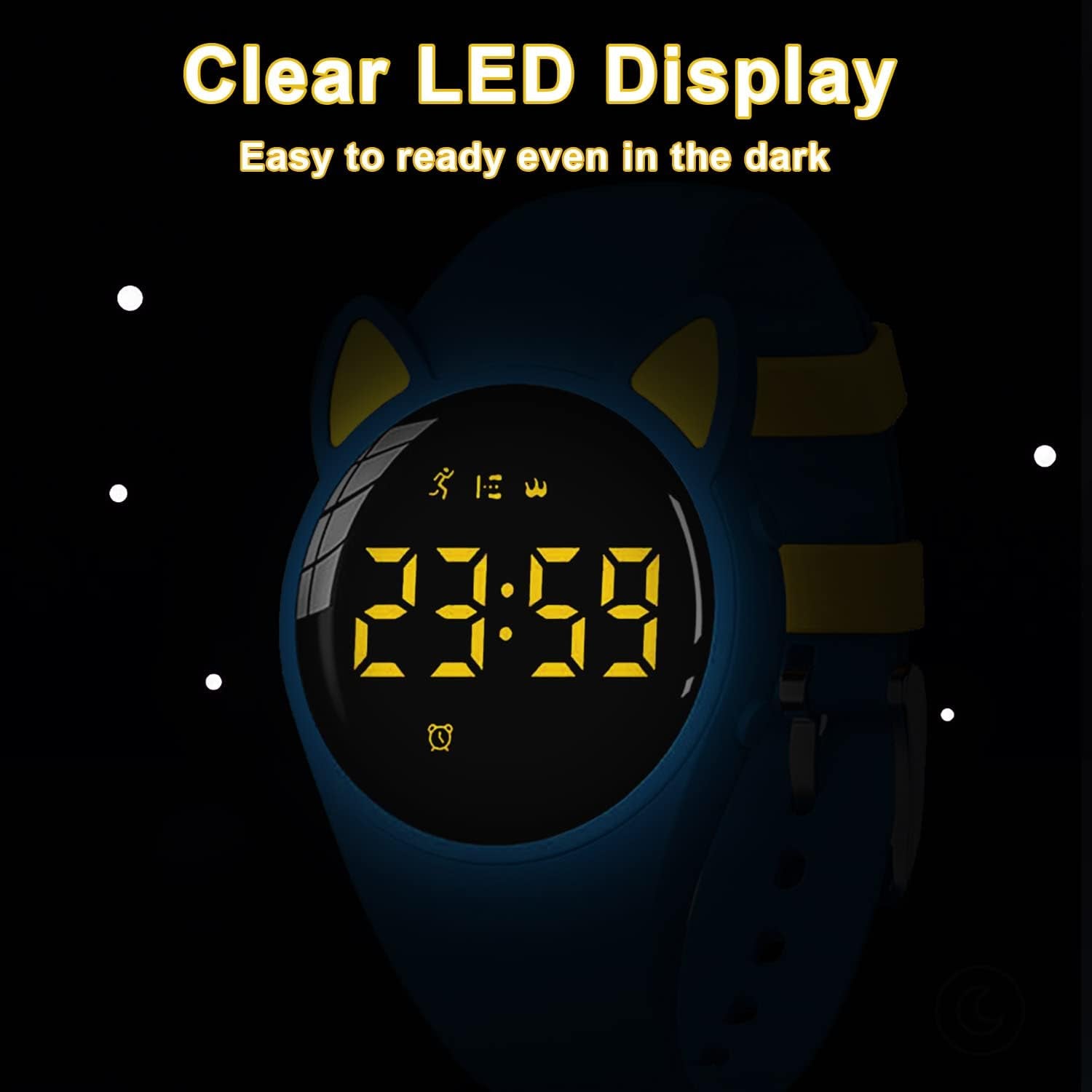 Fitness Tracker Pedometer Watch, No App No Phone Required, USB Charge 1 Hour for 20 Days Use, IP68 Waterproof Digital Watch with Alarm Clock Timer Distance Step Tracker for Kid Teen Boys Girls