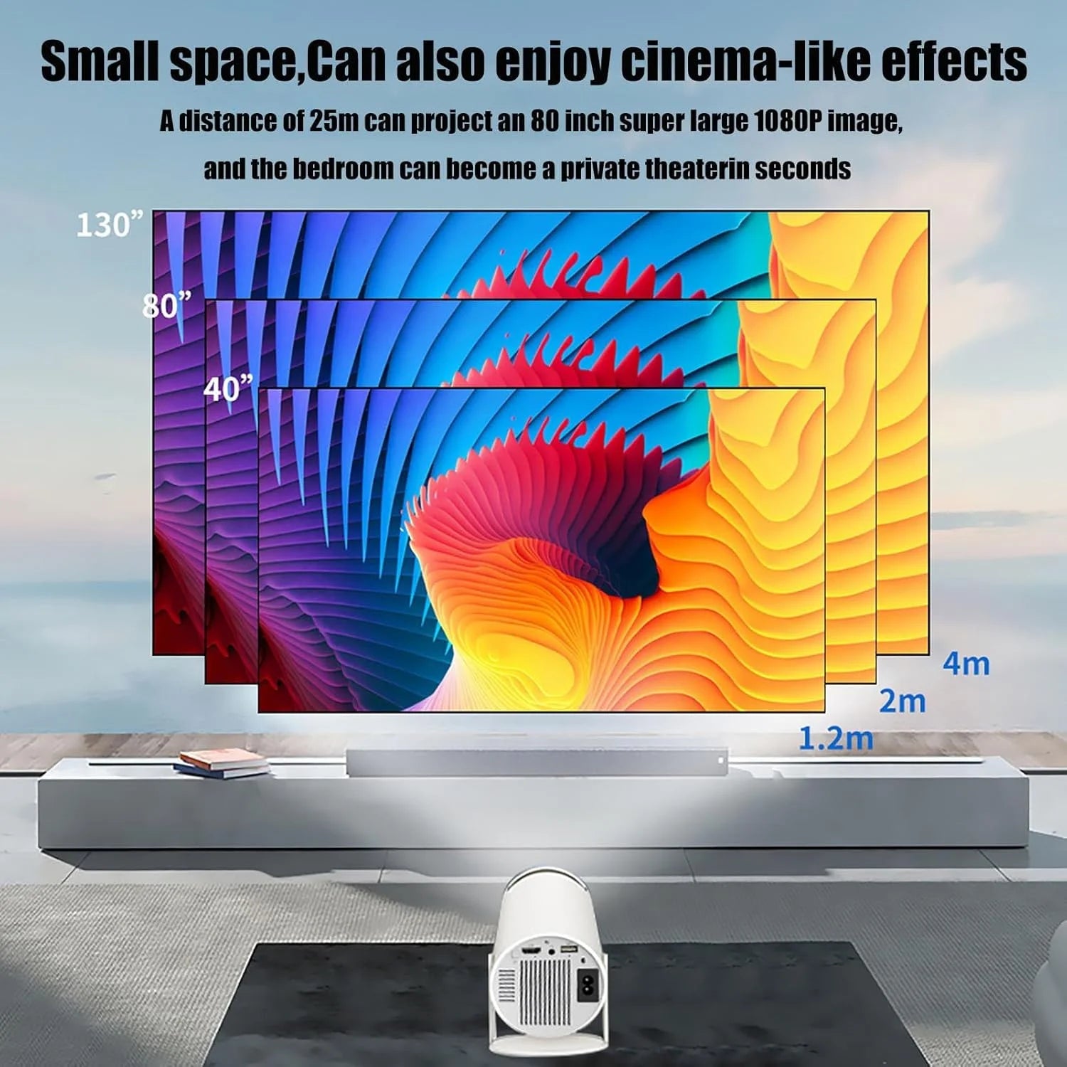 Nostalgic Projector, 4K Projector with Retro Gaming Console, Arcade Vision Projector, Smart Projector with Built in 20000+ Games, Retro Game Projector with 2 Wireless Controllers