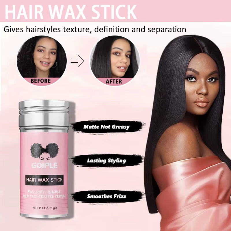 Hair Wax Stick for Slick Flyaways Control Frizz Lace Front Adhesive Glue for Wigs Bond with Tools