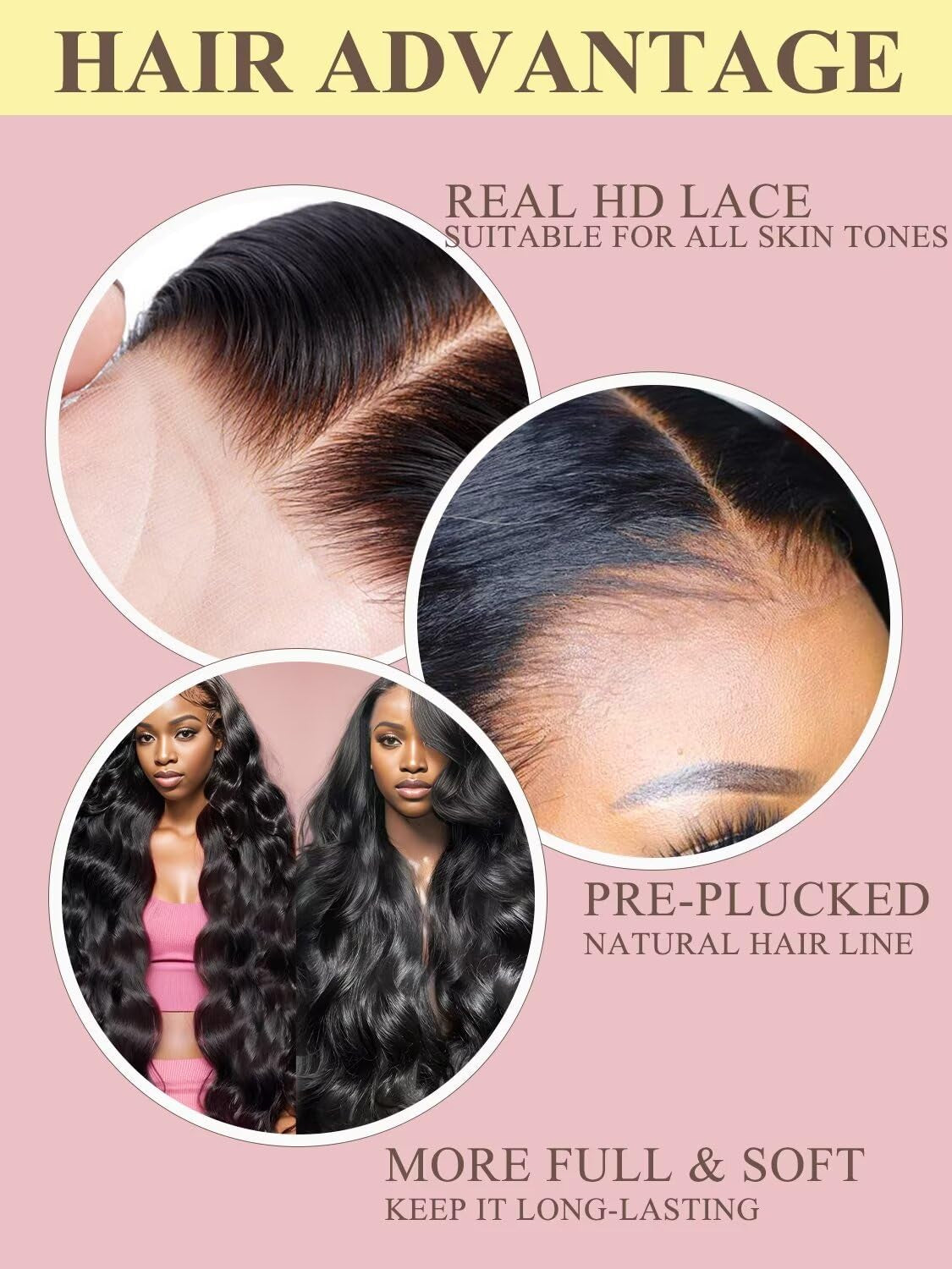 32 Inch Body Wave Lace Front Wigs Human Hair Pre Plucked 180% Density 13X4 Transparent HD Lace Front Wigs for Women Glueless Frontal Wigs with Baby Hair Natural Black Human Hair Wig