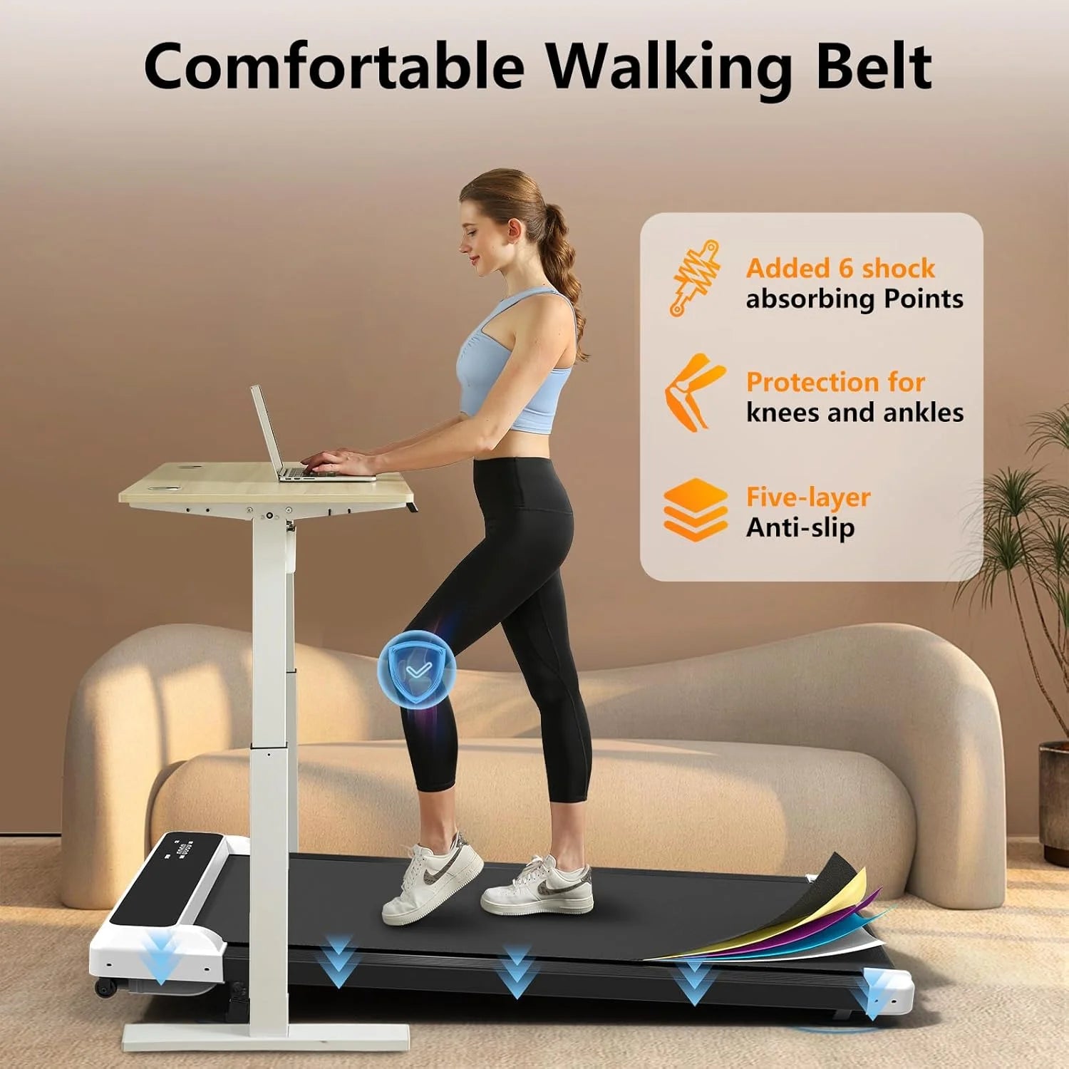 Walking Pad with Incline, Walking Pad Treadmill 2 in 1 Walking Pad for Walking and Jogging, 2.5HP Compact Treadmill for Home Office with Remote Control, LED Display