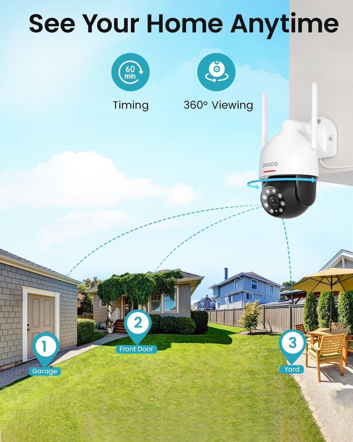 2K Wifi Surveillance Security Camera Outdoor/Home/D