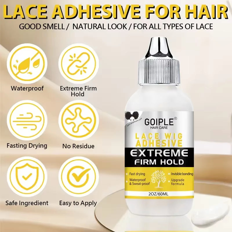 Wig Installation Kit Set for Lace Wig Install Sweat-Resistant Lace Tint Mousse Firm Hold Melting Spray Lace Wig Glue for Wigs