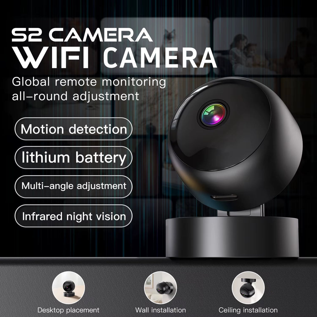 1080P HD Mini 2.4G Wifi Security Camera Smart Wifi Surveillance with 2 Way Audio Infrared Night Vision Security Camera