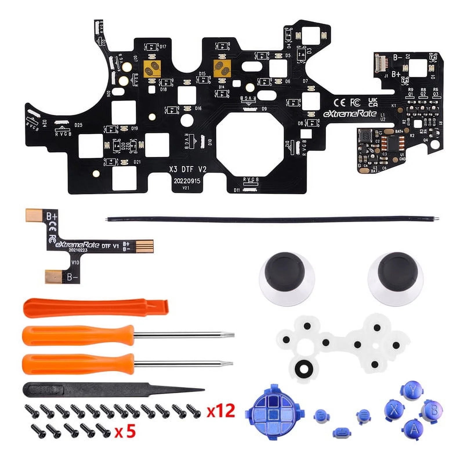 Chameleon Purple Blue Multi-Colors Buttons DTF LED Kit for Xbox Series X/S Controller(Not Included Controller)