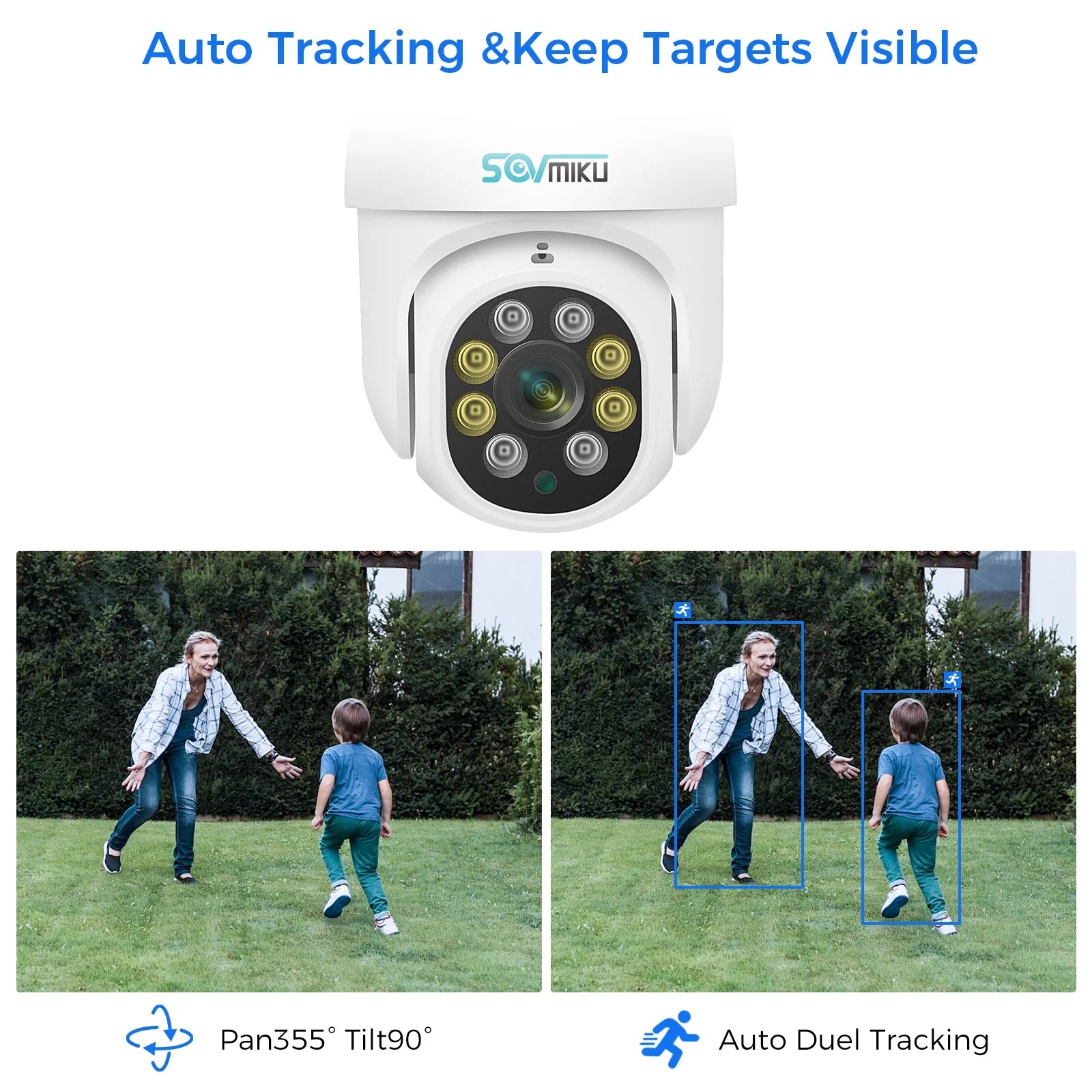 5MP Security Camera System with 1TB Hard Drive, Outdoor Security Camera Wireless Wifi with Two-Way Audio,Human Detection