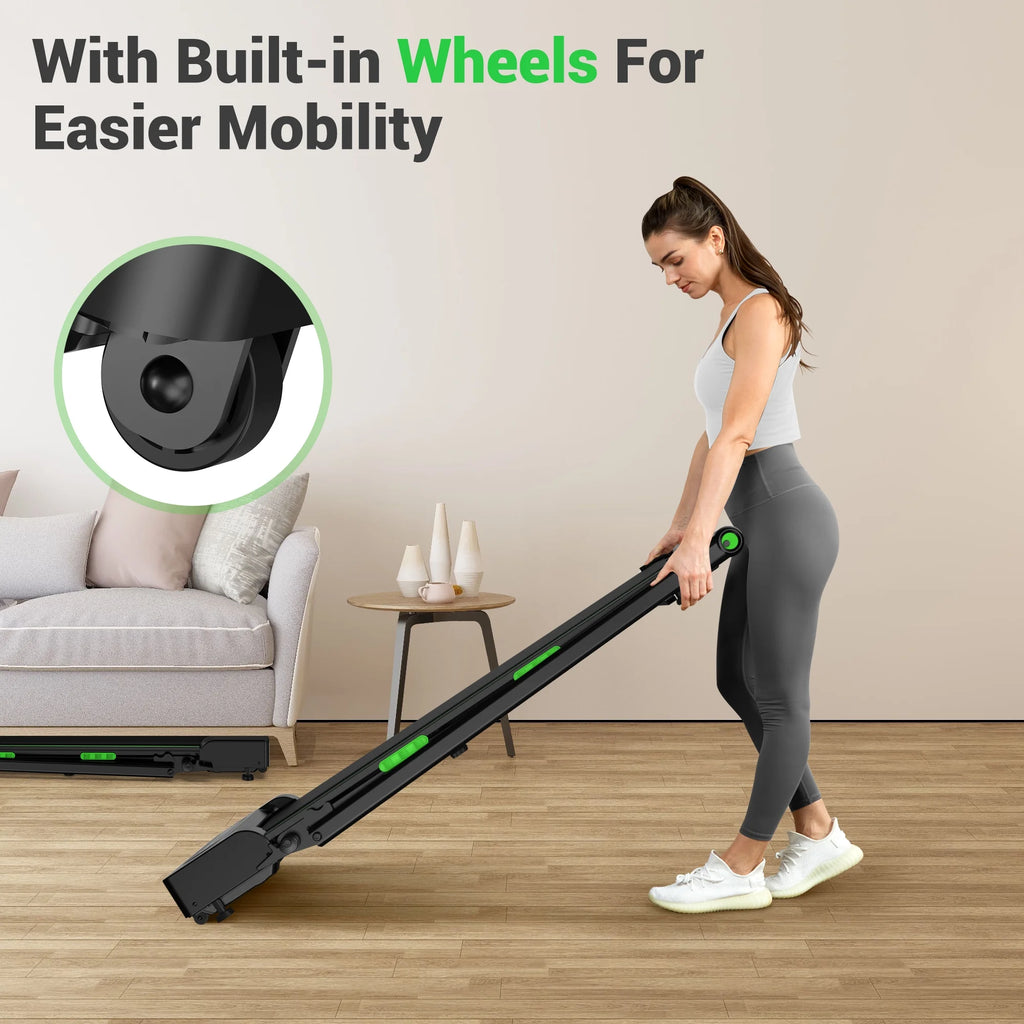 2 in 1 Walking Pad for Home/Office,Folding Treadmill 2.5Hp, under Desk Treadmill with Remote,0.6-7.6Mph