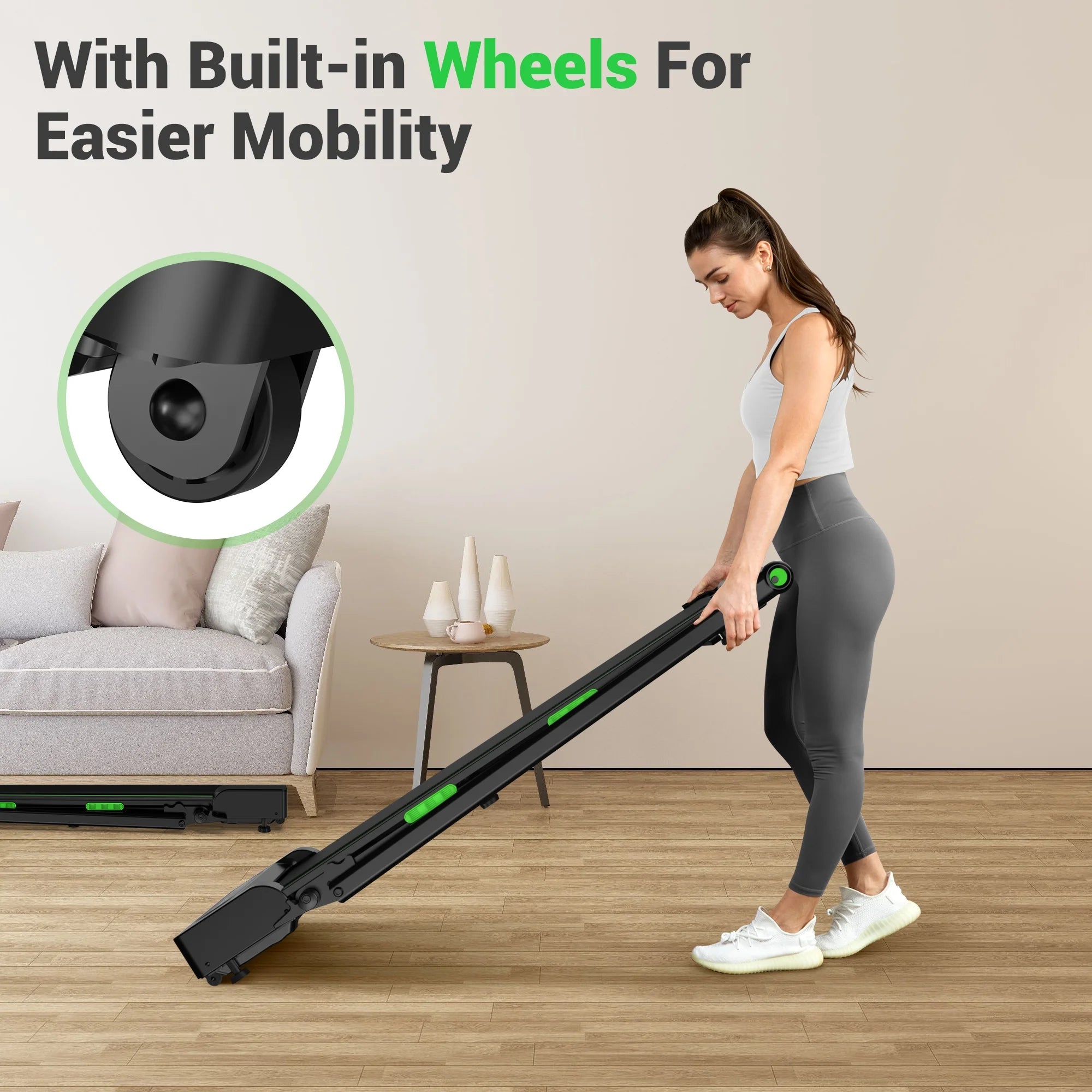 2 in 1 Walking Pad for Home/Office,Folding Treadmill 2.5Hp, under Desk Treadmill with Remote,0.6-7.6Mph