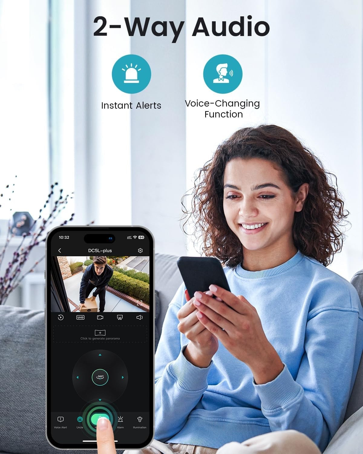 2K Wifi Surveillance Security Camera Outdoor/Home/D