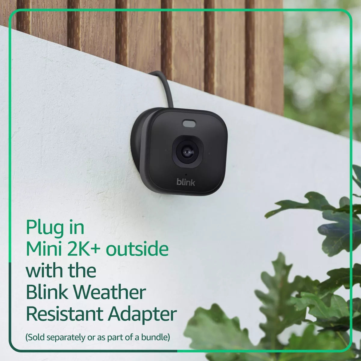 Blink Mini 2K+ Compact Plug-In Security Camera, 2K Video Resolution, Color Night Vision, Enhanced Audio. 1 Camera